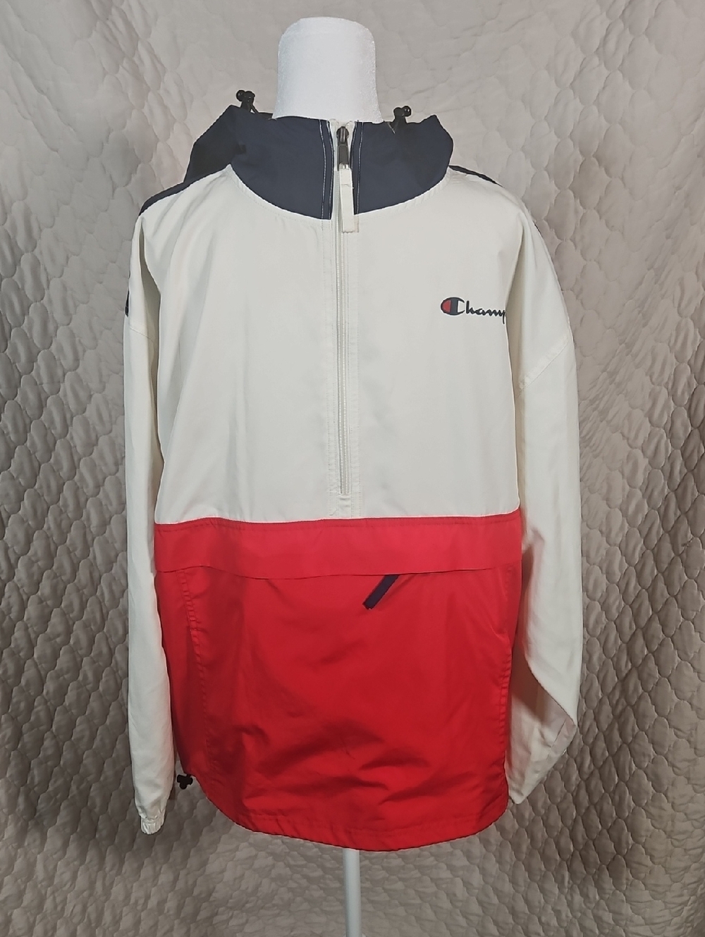 Champion Half-zip Colorblock Hooded Windbreaker